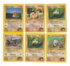 2000 Pokemon TCG Brock's 6 Card Lot Graveler Vulpix Onix Gym Heroes Challenge