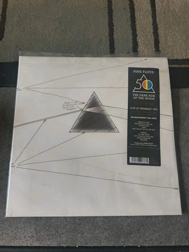 Pink Floyd The Dark Side Of The Moon Live At Wembley Vinyl Record LP Ex!🔥Poster