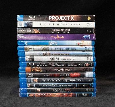 Blu Ray Horror Lot of 15 Includes 2 Sealed Resident Evil Saw Project X - READ