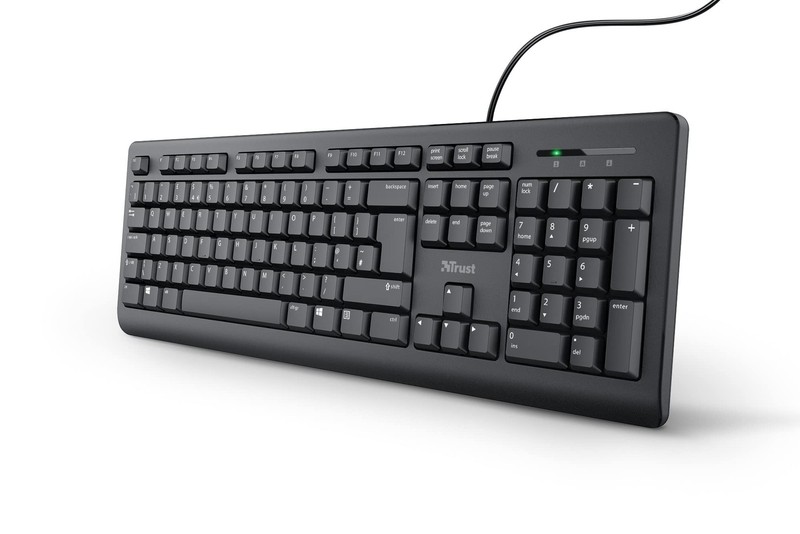 Trust USB Wired UK Keyboard Quiet, FullSize, SpillResistant, P&P for PC/Mac