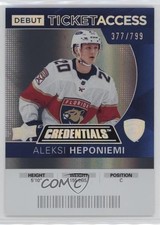 2021 Credentials 2020-21 Debut Ticket Access 377/799 Aleksi Heponiemi #118 1u6
