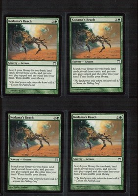Magic The Gathering MTG Champions of Kamigawa CHK 2004 #225 Kodama's Reach NM x4