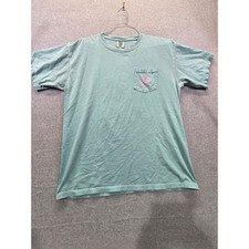 Comfort Colors Kappa Sorority Fleurmation Pocket T-Shirt Blue Mens Large Beyonce