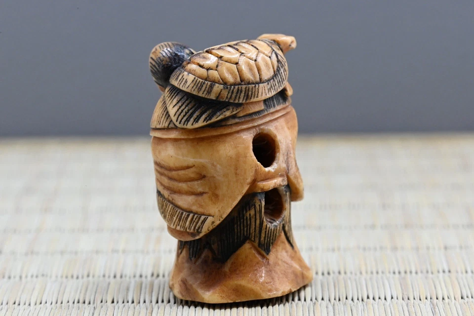 Antiguo japonés Netsuke Hyotan Sennin (calabaza inmortal) Edo 1603-1868 de Japón Foto 4 de 4