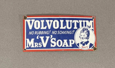 #ad #ad VINTAGE VOLVOLUTUM SOAP 12” PORCELAIN SIGN CAR GAS OIL TRUCK GASOLINE $104.99