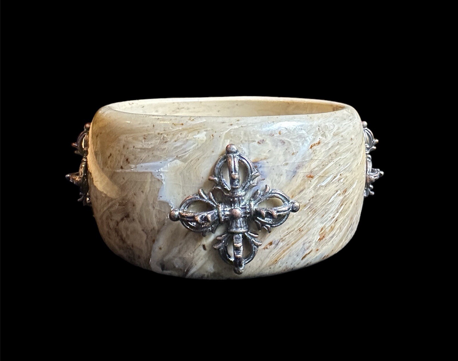 Bangle w/ Buddhist Spiritual Symbol-image