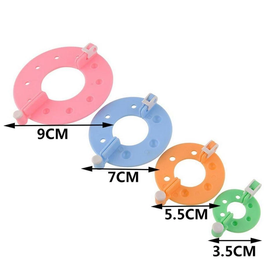 8pcs Pompon Set 4 Größen Bommel Maker machen Sich Bommel POMPOM MakerDE W1F0 - Bild 4 von 4