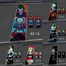 UK Masked Joker Car Center Pillar Sticker B-pillar Protective Film Decor 1Pairs