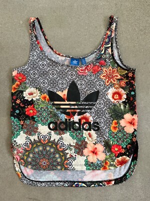 ADIDAS x Farm Rio Jardim Womens Tank Size Small Floral Logo