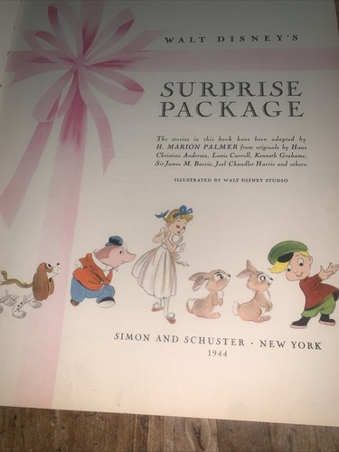 Vintage Walt Disney’s Surprise Package Book 1944 Simon & Schuster FAIR CONDITION - Picture 8 of 13