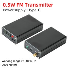 76-108MHz LCD Digital FM Transmitter 2000M 0.5W FM Stereo Transmit For Radio