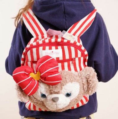 Disney Duffy Bear Friend ShellieMay Head plush Backpack Bag School Bags