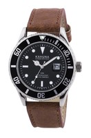 Kahuna Men's Quartz Watch With Black Dial Analogue Display And Brown Pu Strap... Kahuna Men's Quartz Watch With Black Dial Analogue Display And Brown Pu Strap...