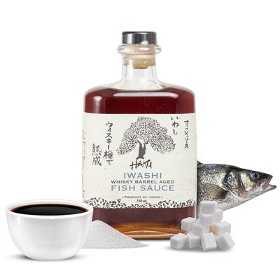HAKU Iwashi Whiskey Barrel Aged Fish Sauce (750 ml) - Authentic Japanese Umami A