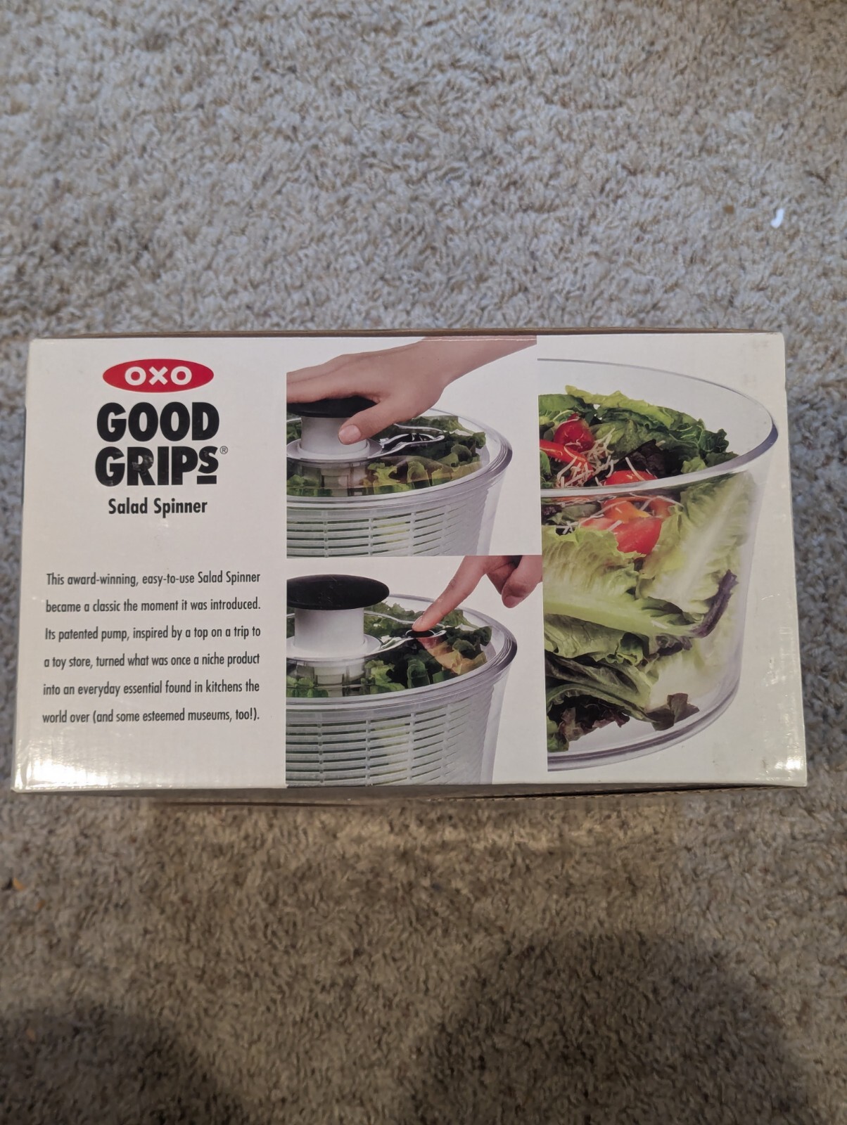 OXO Good Grips Salad Spinner Stainless Steel Basket Kitchen Essential New-image