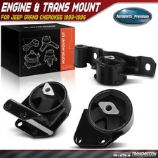 3x Engine Motor & Transmission Mount for Jeep Grand Cherokee 1993-1996 V8 5.2L