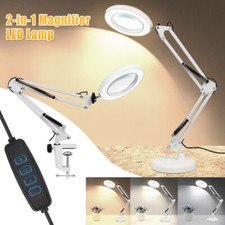 Lupe mit Licht und Ständer 10 Dioptrien 2-in-1 Dimmbare 72 LED-Schreibtischlampe