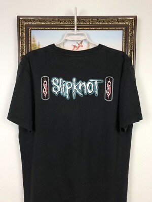 Vintage Slipknot Iowa Band Shirt Over Print Tee Mens Black Rare