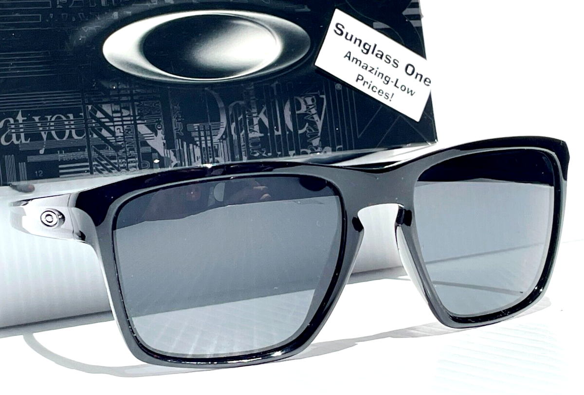 NEW Oakley SLIVER XL Shiny Black POLARIZED Galaxy Black Lens