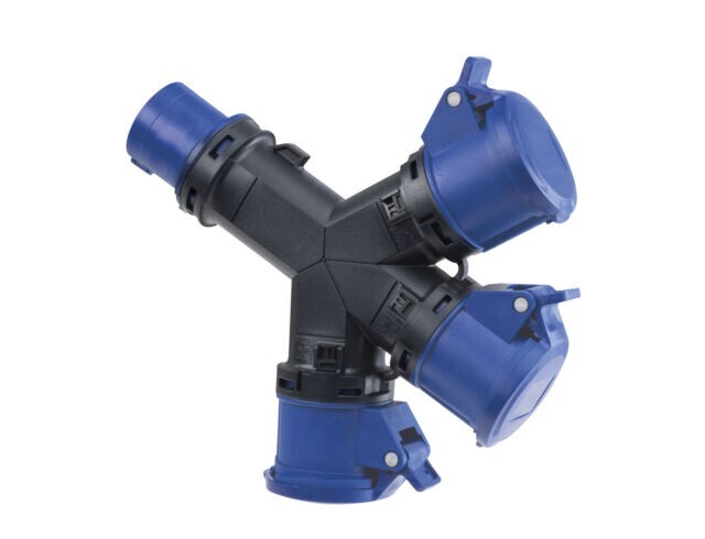 ROSI - Adattatore 3 Vie CE220 In Materiale Termoplastico Autoestinguente IP 54