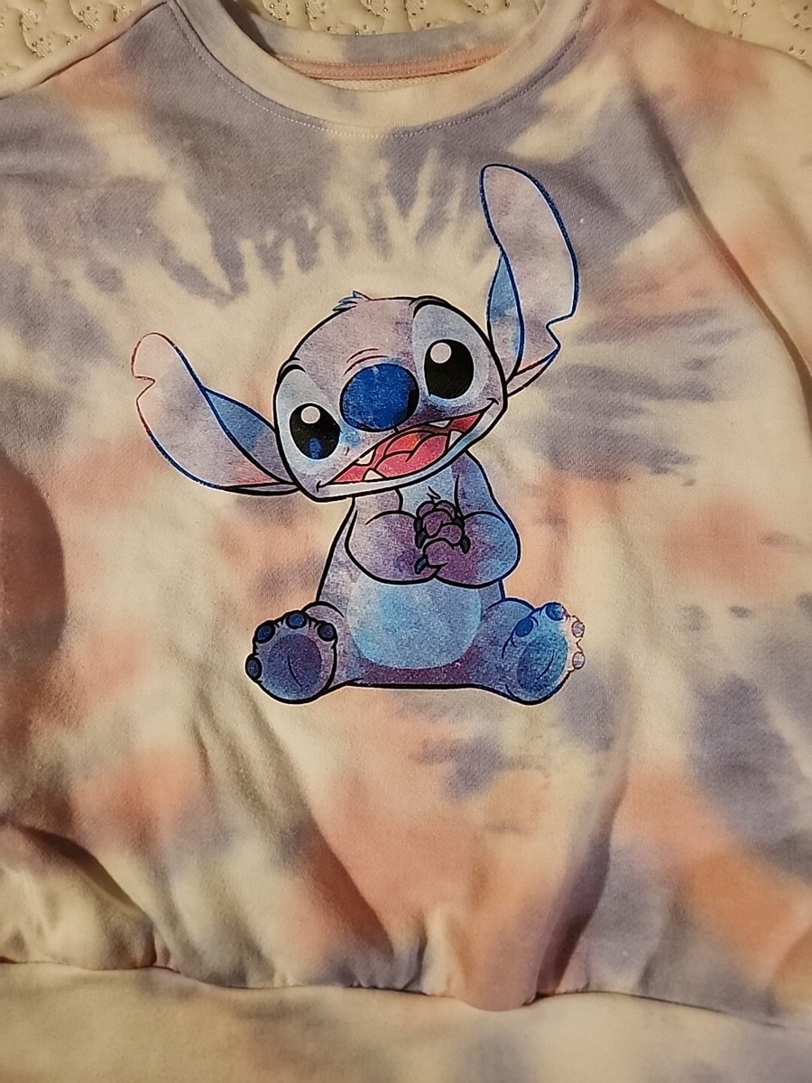 Disney Stitch Sweatshirt Tie Dye Women's Lg