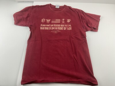 Medium Red Shirt If You Can t Get Behind Our Troops Short Sleeve Shirt
