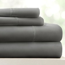 Linen Market Bed Sheets for Queen Size Bed Gray - Sleep Better Than Ever wi...