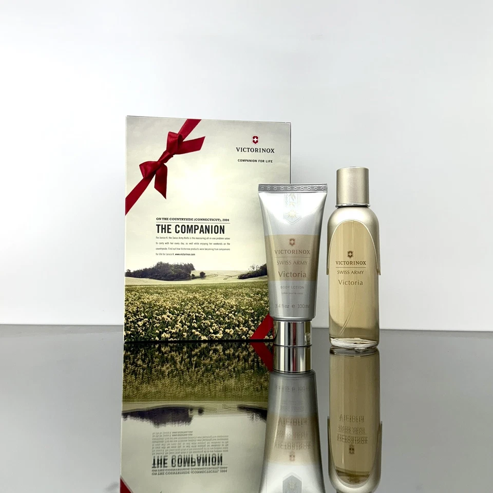 Swiss Army VICTORIA 2 piezas Mujeres Set 3.4oz EDT Spray +3.4oz B/Loción DESCONTINUADO Foto 2 de 2