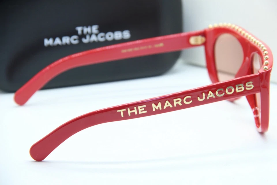 NUEVO MARCO DE GAFAS DE SOL MARC JACOBS 492/S C9AU1 ROJO AUTÉNTICO CON ESTUCHE 57-15 Foto 3 de 4