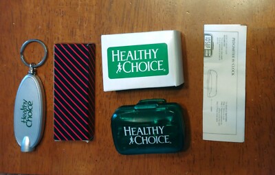 New Healthy Choice Promotional Keychain Flashlight and Pedometer