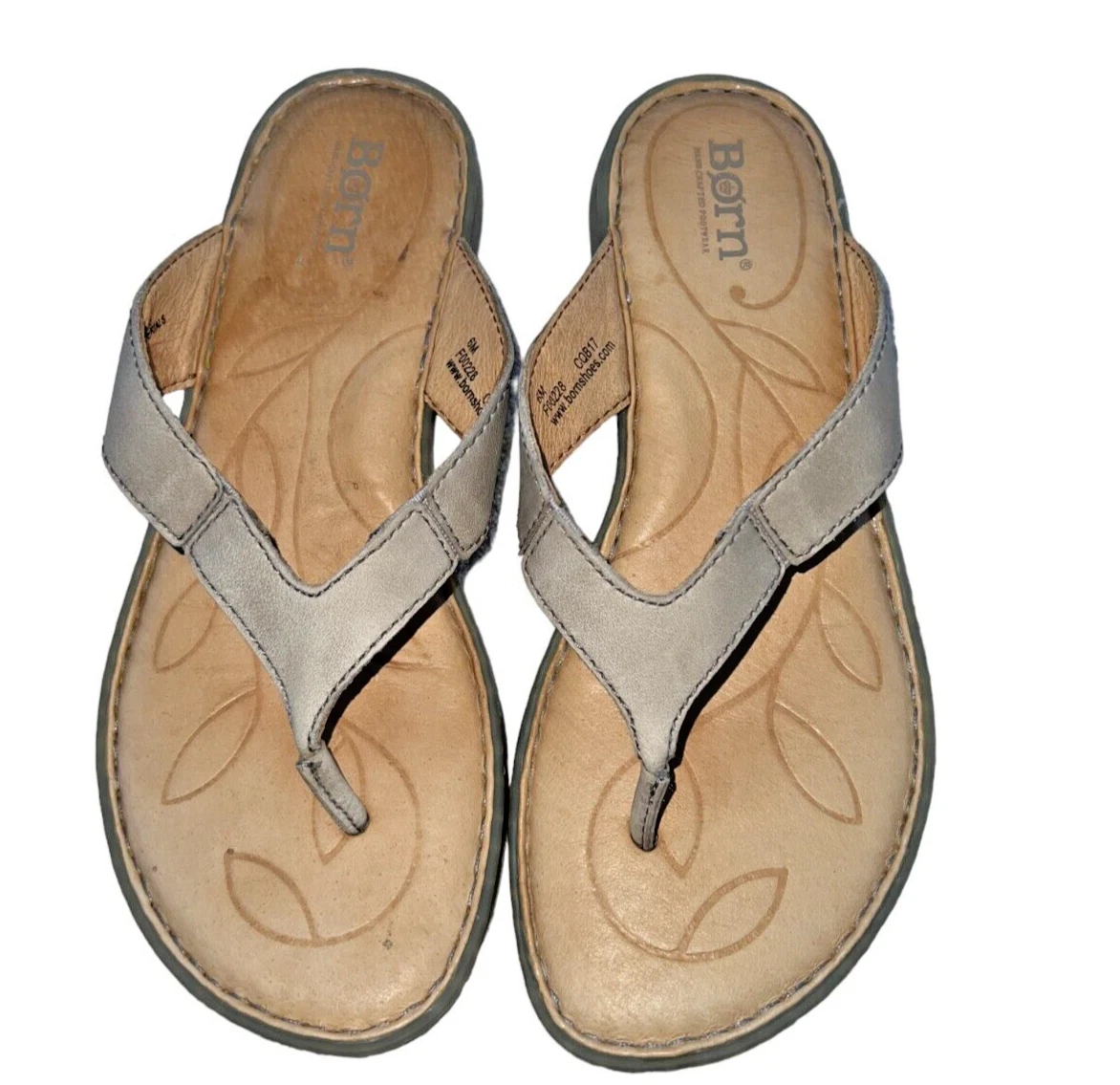 Born Amelie Women s Leather Comfort Thong Slide Flip Flop Sandels