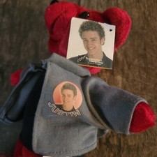 Rare Justin Timberlake N SYNC NSYNC Beanie Bear Collectable Red W/Tag