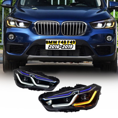 LED Head Lamps Upgrade For BMW X1 F48 F49 2016-2019 DRL Projector Headlights