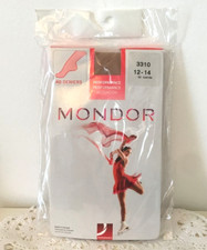 Mondor Performance Childrens Size 12-14 Dance Tights Suntan 3310 NEW Ballet