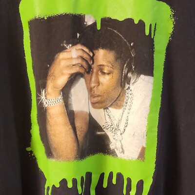 NbA Youngboy Green Slime Shirt~ XLarge Black Tee Young Boy Never