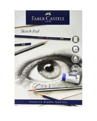 Faber Castell A4 Skizzenbuch Künstler Zeichnung Papier Pad für Bleistifte 100 gsm