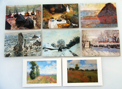 Postkarten Lot 8 x Künstlerkarte nach Gemälden vom Künstler Maler CLAUDE MONET