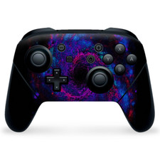 Nintendo Switch Pro Controller Skin Decal Vinyl Wrap - Galaxy Wormhole Space