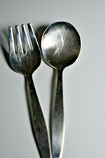 Towle Sterling Silver Baby Spoon and Fork Set No Monogram