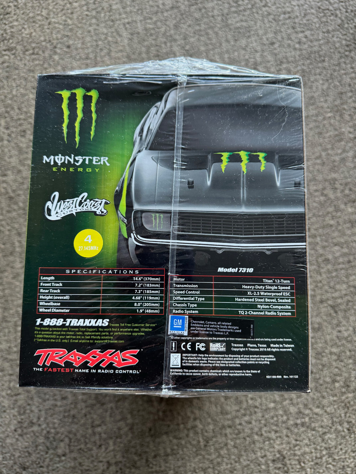 Traxxas 1:16 Monster Energy West Coast Customs 1969 Camaro NEW in BOX!