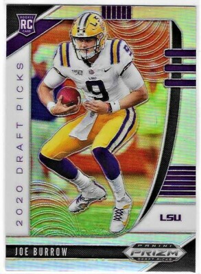 2020 PANINI PRIZM DRAFT PICKS #105 JOE BURROW SILVER PRIZM RC CINCINNATI BENGALS