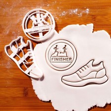 Finisher Medal & Running Shoe Cookie Cutters ...