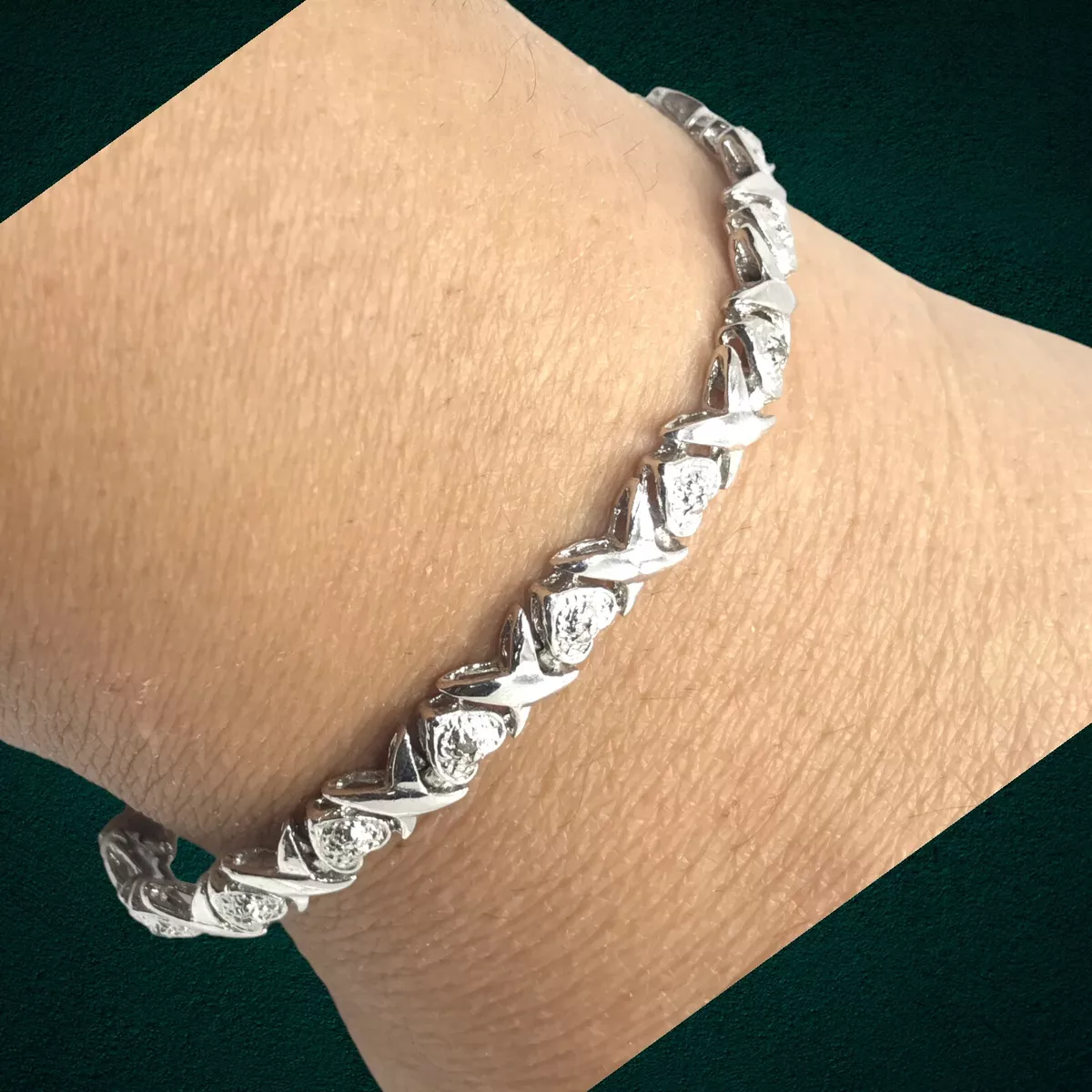 Sterling silver xoxo bracelet sale