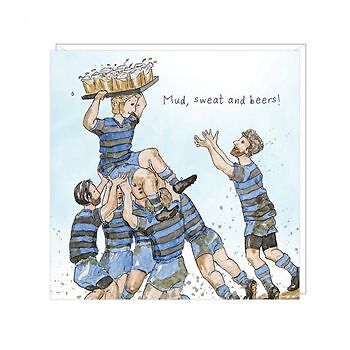 Birthday Card - Male - Mud Sweat & Beers - Angie Thomas Quality NEW