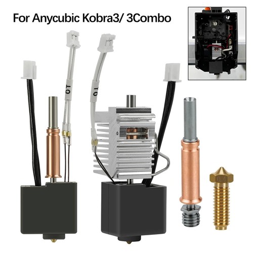 Für Anycubic Kobra 3 3D Drucker Hotend Kit Extruder 0,4mm Messingdüse Ersatz - Bild 4 von 29