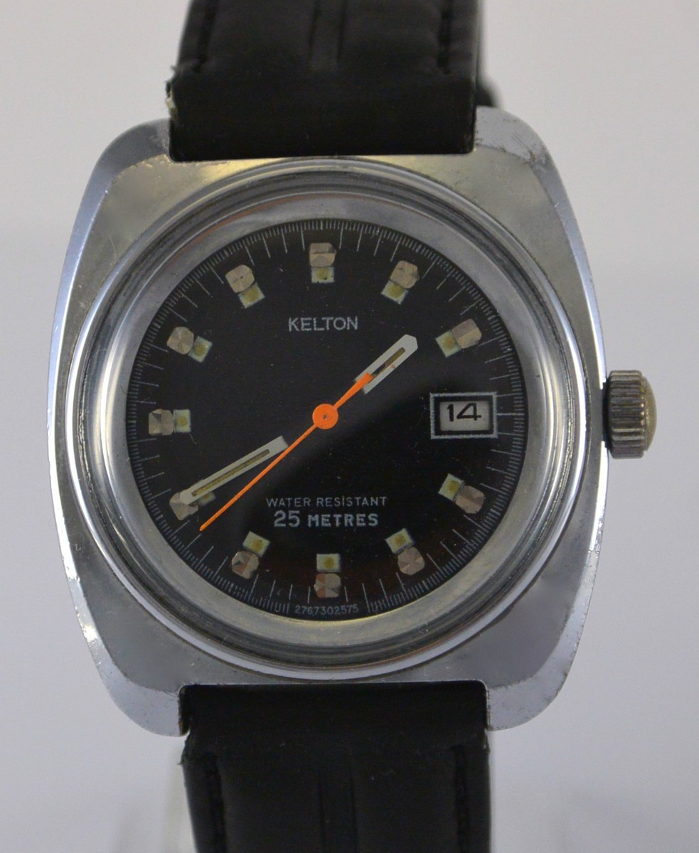Kelton Handaufzug Uhr seltenes Modell 25 metres