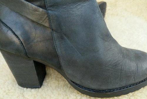 Botas al tobillo de cuero Tony Bianco de tacón alto, negras, 8,5 - Imagen 9 de 9