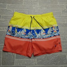 Nautica Blue Sail Swim Shorts Size 2XL Sailboat Print Mesh Lined Swimming Trunks