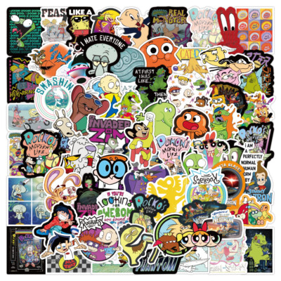 Classic Cartoon Character Random 10 PCS Stickers - No Duplicates 
