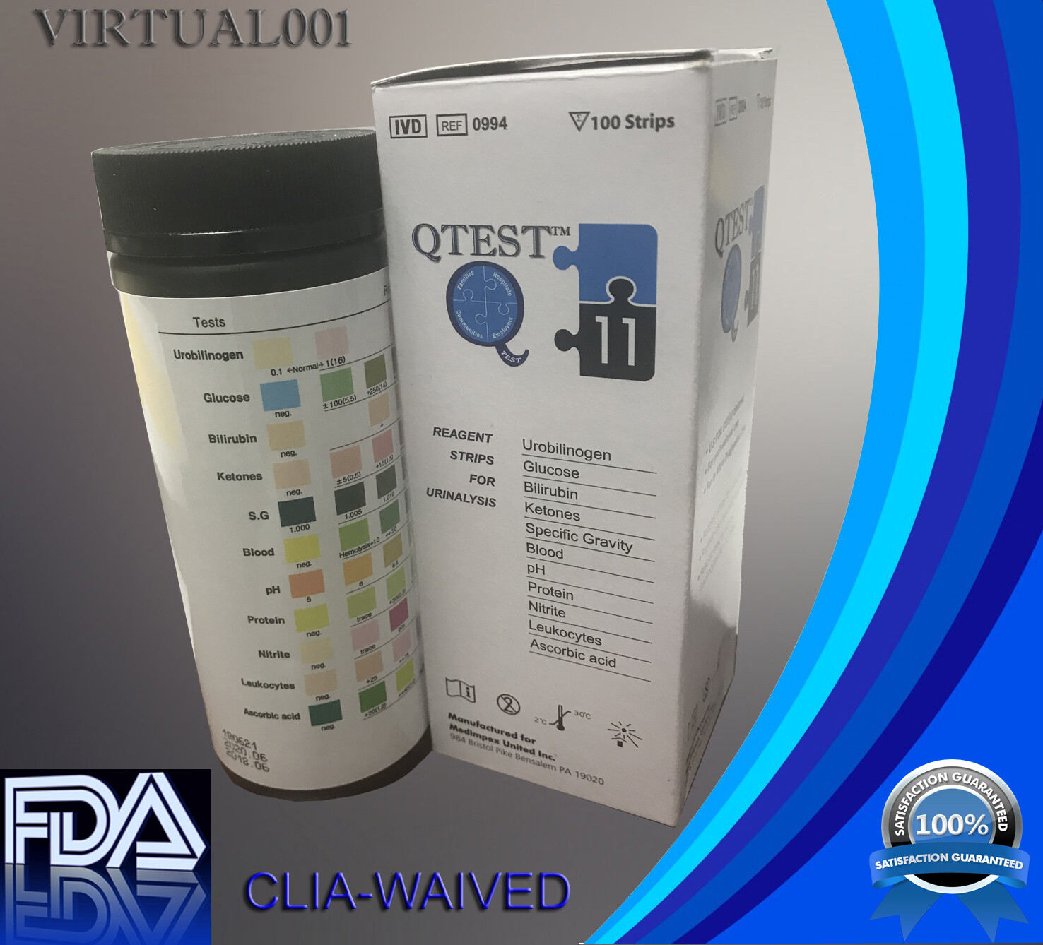 (500 BOTTLES) Urine Dipstick 11 Parameter Urinalysis Reagent Strips eBay